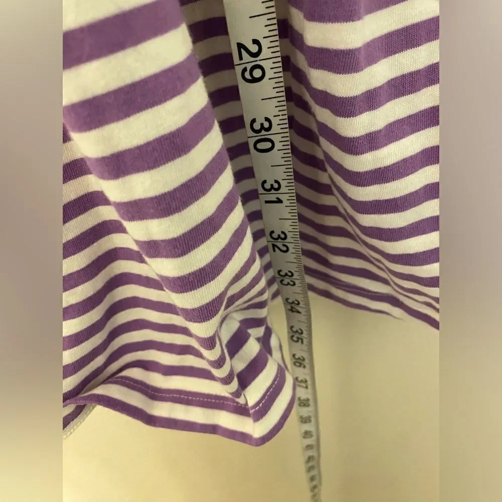 Gap lavender purple stripe hi low long Maxi racer back  summer dress XL /12